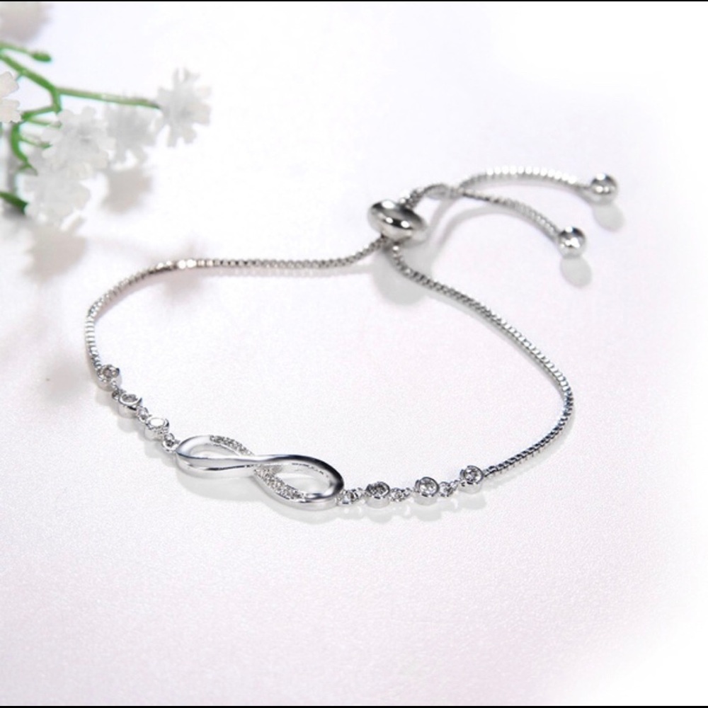 π₯π₯ Silver Infinity Adjustable Bracelet π₯π₯ - Picture 6 of 7